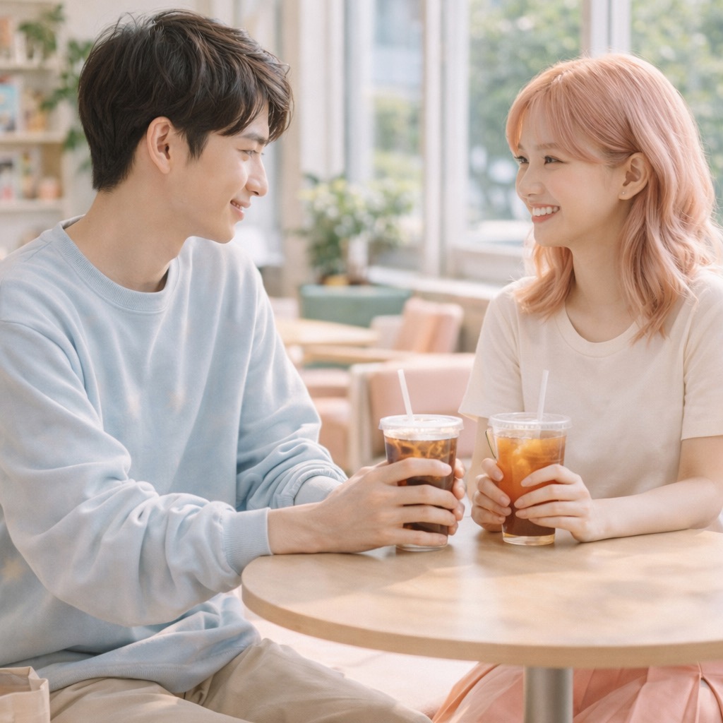 穏やかに会話する二人