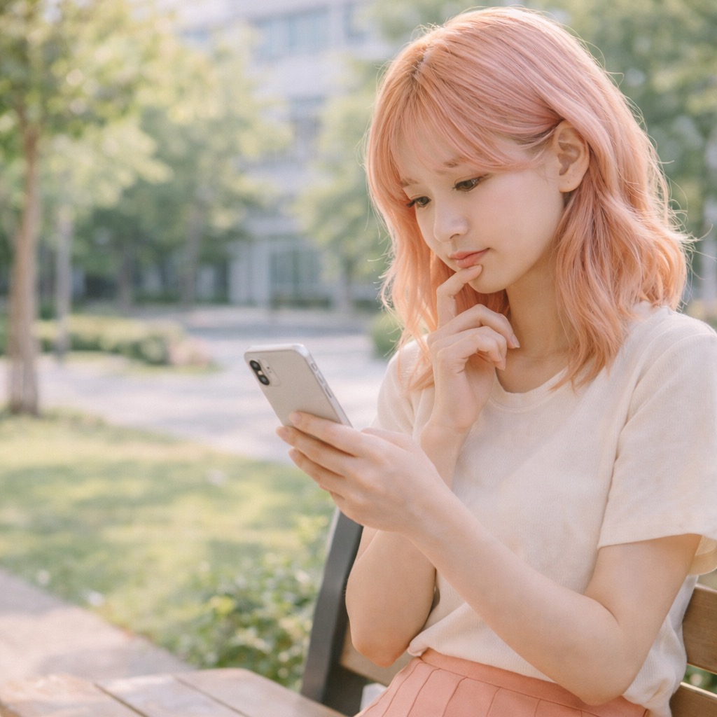 답장 내용을 신중하게 고민하는 남성